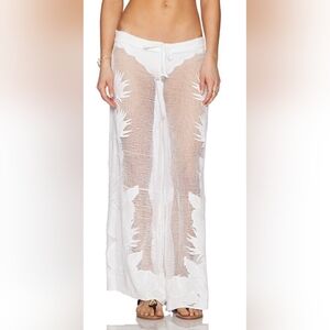 Seafolly Illusion Pants Battenberg Lace Drawstring Swim Coverup Beach XS NWT